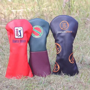 Custom PU Leather Golf Iron Club Head Covers Set Star Pattern Waterproof Washable Magic Tape Closure Driver Wedge Iron JY Brand