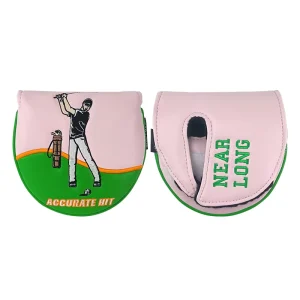 Custom PU Leather Magnetic Closure Waterproof Golf Club Headcover with Embroidered Logo