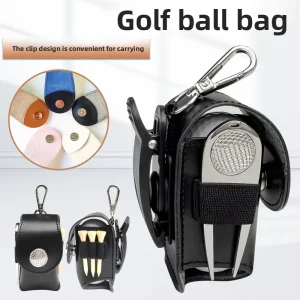 Custom PVC Waterproof Golf Accessories Small Waist and Ball Bag 10x7cm Promotional Gifts for Business