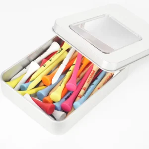 Custom Packaged Multi Color 84mm Eco Friendly Golf Tees Double Layer Rubber Composite Durable Practice Assortment PVC Bag