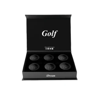 Custom Packaging Golf Balls Biodegradable Waterproof Sponge Lining Embossing Soft touch Luxury Design for Gift Golf