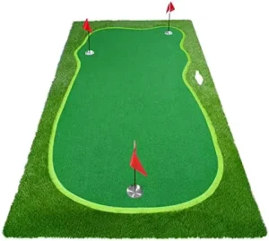 Custom Portable Artificial Turf Green Mat Golf Putting Training Aid for Home Office Backyard Indoor Outdoor Practice