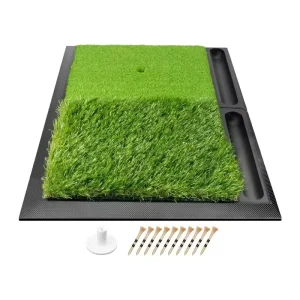 Custom Portable Golf Practice Putting Green Mat 33X65CM Green with Rubber Base for Indoor Home Golfer Putting Exercise