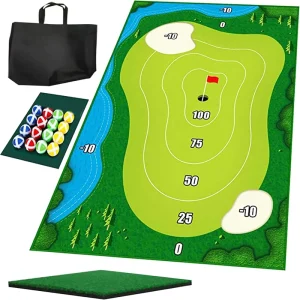 Custom Portable Indoor Golf Swing Mat for Chipping Game Practice Training Aids