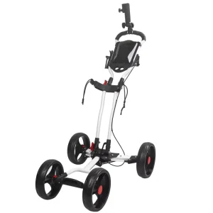 Custom Portable Moving Golf Trolley Push Cart 4 Wheel Folding Golf Trolley