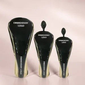 Custom Premium Leather Golf Club Headcover Low MOQ Driver Fairway Hybrid Woods Embroidery High Quality Head Covers
