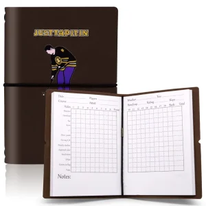 Custom Premium PU Leather Golf Scorecard Holder Precision Yardage Book Cover OEM ODM Professional Factory for Golf Brands