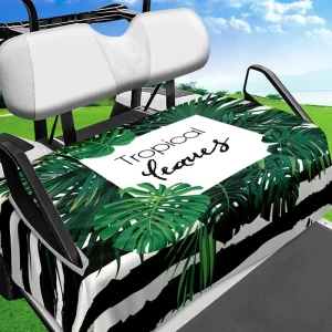 Custom Print Microfiber Golf Cart Seat Covers Towel with Holes Fits Most EZGO Yamaha & Club Car