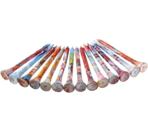 Custom Printed Bamboo Wooden Golf Tees with Plastic Bag Packaging