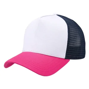 Custom Printed Embroidery Logo 5 Panel Blank Golf Baseball Gorras Mesh Trucker Hat Cap Unisex Adult