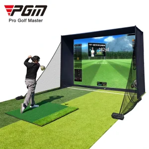 Custom Printed Golf Impact Screen Indoor Golf Simulator Enclosure Nets Outdoor Large Golf Enclosure