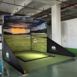 Custom Printed Golf Simulator Enclosure Golf Impact Screen Hitting Enclosure Golf Projector for Commercial Backyard Driving
