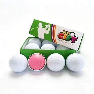 Custom Printed Logo and Pattern High Performance 3 Piece Surlyn Tournament Rubber Core Golf Balls With Personalized Gift Set Box
