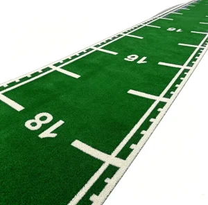 Custom Printed Numbered Artificial Grass Gym Mat Golf Putting Training Turf Carpet with Distance Scale Markings