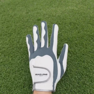 Custom Printed White PU Leather Golf Gloves Breathable Fashion Designed for Men Premium OEM Personalized for Sports