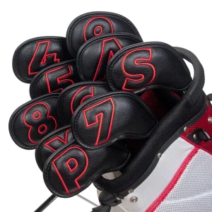 Custom Private Label Waterproof PU Leather Golf Club Cover Iron Headcovers Set with Embroidery Golf Head Cover