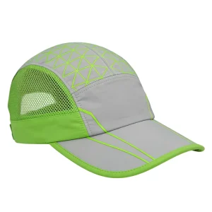 Custom Promotion Logo Quick Dry Breathable Waterproof Oxford Polyester 5 Panel Outdoor Running Sport Baseball Cap Laser Cut