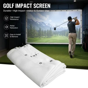 Custom Sandwich 3D Structure Fire Rated Acoustic 4K High Definition Three Layers Golf Simulator Impact Screen for Golf Simulator