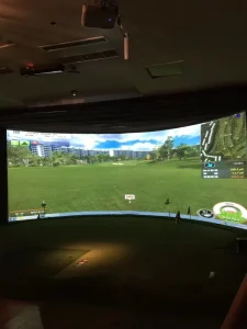 Custom Size Aluminum Golf Simulator Projection Screen 3D Mesh Screen Golf Impact Screen Fire Retardant Sound Proof