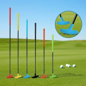 Custom Size Children Adult Two Way Putter Silicone Head Fiberglass Shaft Ambidextrous Golf Club 270 295g Indoor Outdoor Use