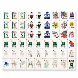 Custom Size Color American Mahjong Tiles Golf Master Mahjong Set 160Piece Acrylic Mahjong Tiles Game Set for Adult Entertainment