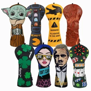 Custom Sock Golf Head Covers Club Wood Driver Cover Set PU Leather Golf Headcovers Luxury Golf Accessories Gift