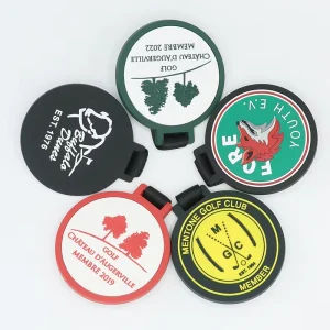 Custom Soft PVC Golf Bag Tag 3D Embossed Logo Silicone Pvc Luggage Tag Golf Bag Tag