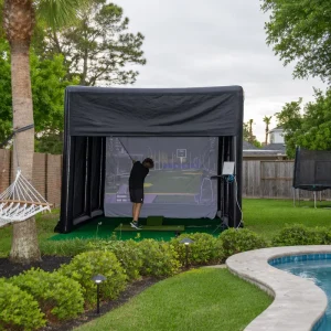 Custom Sports Training Golf Inflatable Golf Simulator Tent for Practice with Impact Screen