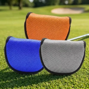 Custom Sporty Mesh Breathable Golf Club Head Covers With Hook Nylon Golf Club Covers for Golf Club Head and Putter Covering
