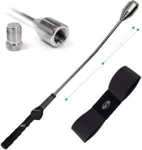 Custom Unbreakable Durable Golf Swing Exercise Stick Rod Training Aids with Arm Band Warm Swing Grip for Indoor Outdoor Use