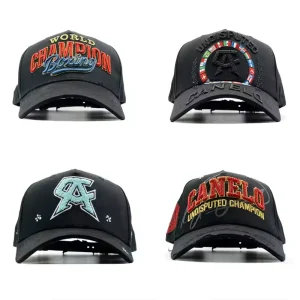Custom Unisex 5 Panel Structured Sporty Baseball Cap with Silver Copper Buckle Breathable Waterproof Fabric