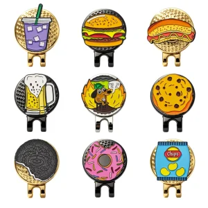 Custom Various Design Other Golf Products Black Metal Custom Golf Ball Marker Magnetic Golf Ball Marker