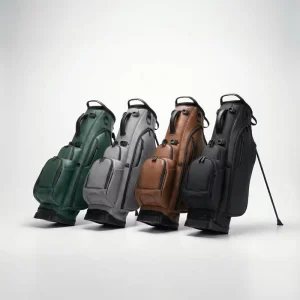 Custom Vintage Waterproof PU Leather Golf Stand Bag Lightweight Durable 4 Color Golf Bags