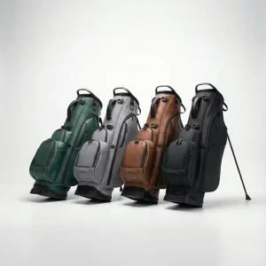 Custom Vintage Waterproof PU Leather Golf Stand Bag Lightweight Durable 4 Color Golf Bags