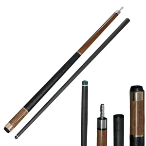 Custom Walnut Wood Butt Carbon Fiber Shaft Genuine Leather Grip 19.5oz Billiard Cue Pool Stick for Club Equipment