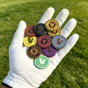 Custom Watch Face Golf Glove Magnetic Ball Marker Low MOQ Magnet Custom and Tee Laser Engrave for Golf Shoe Clip