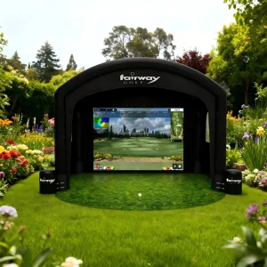 Custom Waterproof Inflatable Golf Simulator Enclosure Projection Screen Practicing Game for Golf Balls Playing