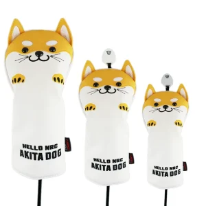 Custom Waterproof PU Leather Golf Wood Head Covers for Driver and Hybrid Clubs