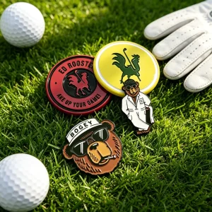 Custom Weighted Powder Coated Engravable Women amp 39 Metal Blank Golf Ball Marker for Engraving on Claw Clip