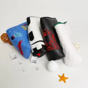 Custom Your Logo PU Leather Golf Headcover Magnetic Golf Putter Cover
