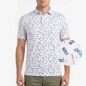 Custom Your Own Pattern Sublimation Printed Golf Shirts Breathable Summer Polo Shirts Multi Pattern Performance Golf Apparel
