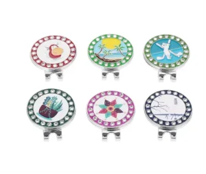 Custom Zinc Alloy 25mm Removable Magnetic Visor Hat Clip Golf Ball Markers