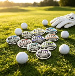 Custom die Struck Engravable Wooden Golf Ball Marker Manufacturer Chilli Skull 50 Pack Pendant box set Logo
