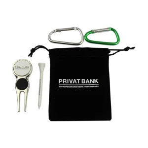 Custom logo Golf Gifts Set Box with Golf Divot Tools Golf Tees Ball Markers and Other Accessories