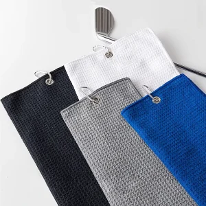 Custom logo Microfiber Waffle Pattern Golf Bag Towels Pickleball Towel Microfiber Golf Towels