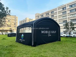Custom logo air sealed Type Golf Simulator Indoor Golf Tents Inflatable Golf Simulator Enclosures Tent