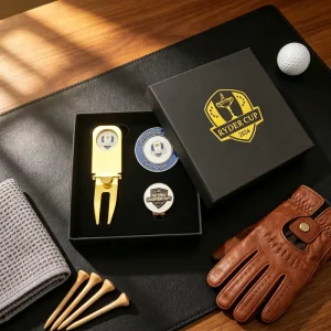 Customised Golf Cigar Cutter Divot Tool Hat Clip Blank Metal Click Release Premium Steel Fidget Flat Hammered Single Prong
