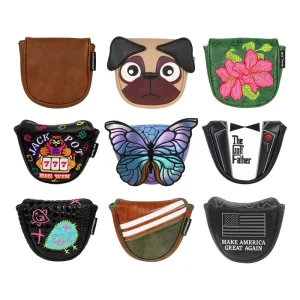 Customizable Butterfly Mallet Putter Golf Headcover Embroidery Golf Accessories Custom Golf Putter Head Cover