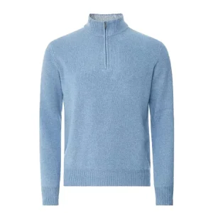 Customizable Butterfly Sleeve Turn-down Collar Cardigan Knit Golf Sweater Men Winter Season Thin Acrylic Quick Dry