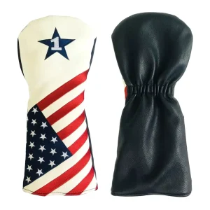 Customizable Embroidered With Custom Made Logo PU or Real Leather Stitched Golf Club Head Covers